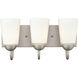 Ivey Lake 3 Light 16 inch Satin Nickel Vanity Light Wall Light